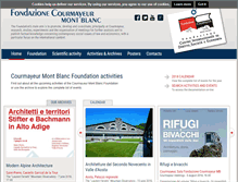 Tablet Screenshot of fondazionecourmayeur.it
